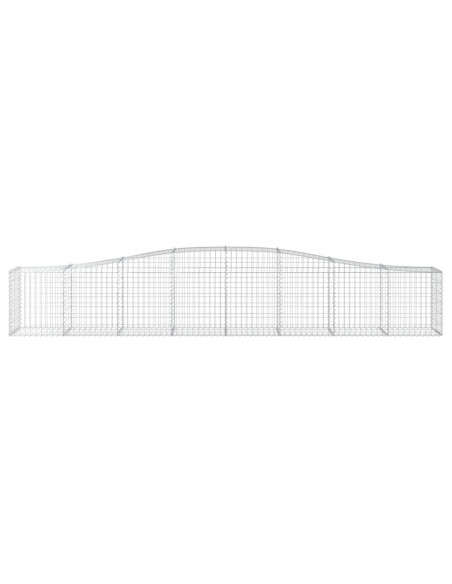 Cesti Gabbioni ad Arco 7 pz 400x50x60/80 cm Ferro Zincato