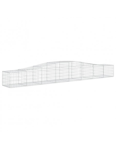 Cesti Gabbioni ad Arco 15 pz 400x50x40/60 cm Ferro Zincato