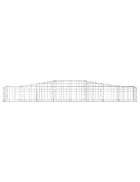 Cesti Gabbioni ad Arco 15 pz 400x50x40/60 cm Ferro Zincato