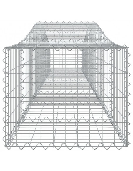 Cesti Gabbioni ad Arco 15 pz 400x50x40/60 cm Ferro Zincato
