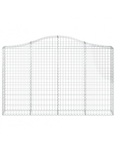 Cesti Gabbioni ad Arco 14 pz 200x30x120/140 cm Ferro Zincato