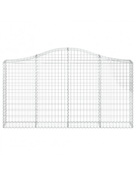 Cesti Gabbioni ad Arco 50 pz 200x30x100/120 cm Ferro Zincato