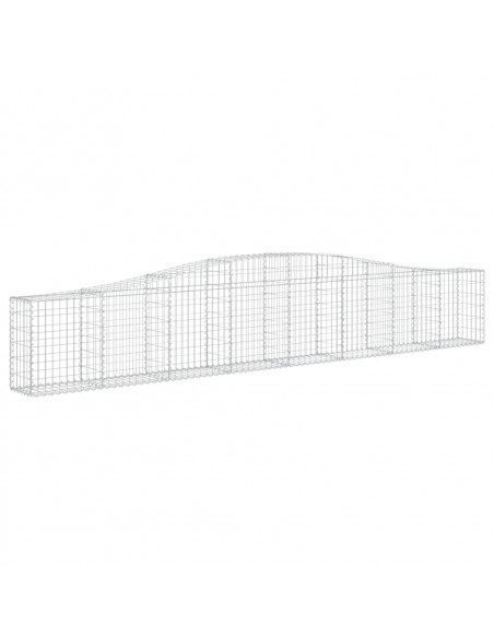 Cesti Gabbioni ad Arco 15 pz 400x30x60/80 cm Ferro Zincato