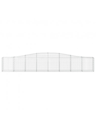 Cesti Gabbioni ad Arco 15 pz 400x30x60/80 cm Ferro Zincato