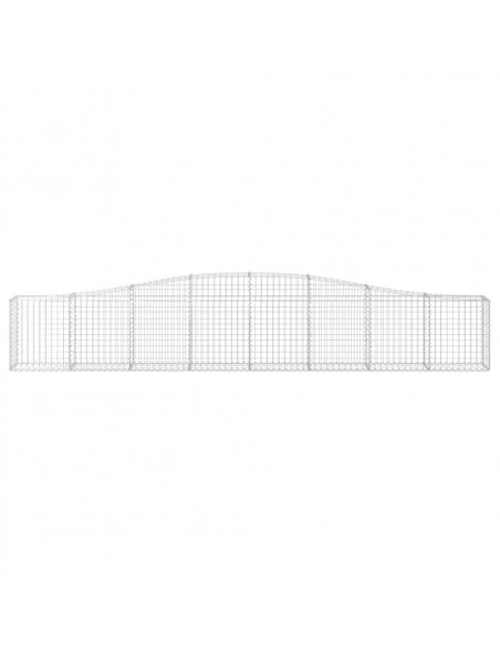 Cesti Gabbioni ad Arco 15 pz 400x30x60/80 cm Ferro Zincato