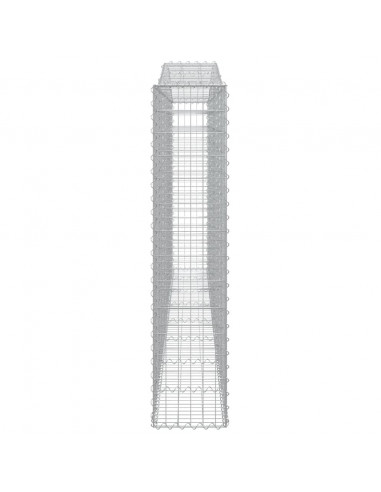 Cesti Gabbioni ad Arco 2 pz 400x30x140/160 cm Ferro Zincato