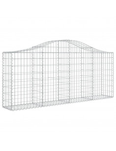 Cesto Gabbione ad Arco 200x30x80/100 cm Ferro Zincato 2