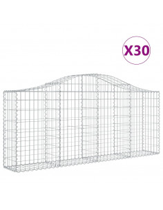 Cesti Gabbioni ad Arco 30 pz 200x30x80/100 cm Ferro Zincato 2