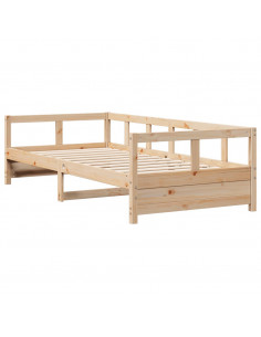 Dormeuse Naturale 80x200 cm in Legno Massello di Pino 2