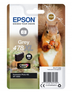 Epson Squirrel Singlepack Grey 478XL Claria Photo HD Ink 2