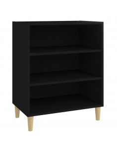 Credenza Nera 57x35x70 cm in Legno Multistrato 2