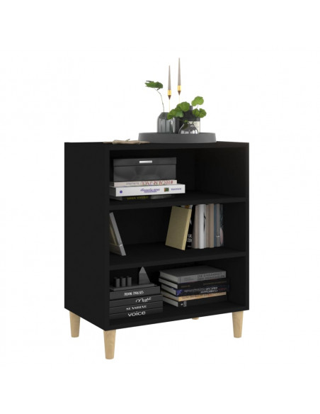 Credenza Nera 57x35x70 cm in Legno Multistrato