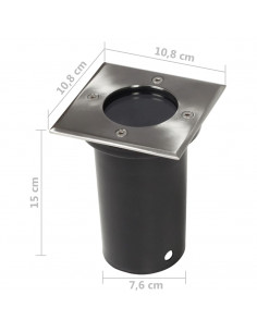 Faretti Carrabili da Esterno 12 pz Quadrati