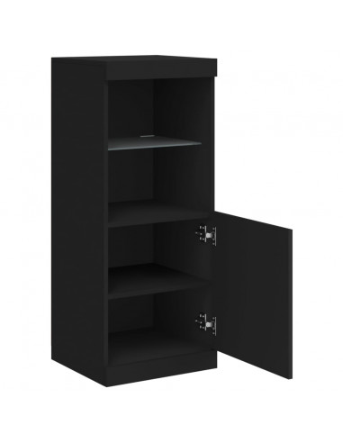 Credenza con Luci LED Nera 41x37x100 cm