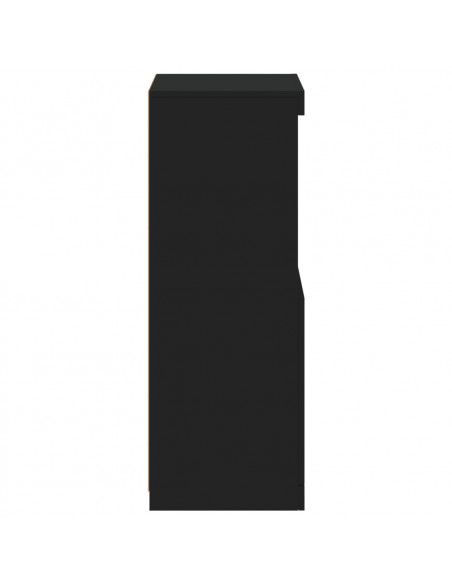 Credenza con Luci LED Nera 41x37x100 cm