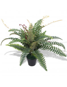 Felce Pianta Artificiale con Vaso 60 cm Verde