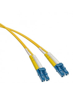 Fiber Patch Cord OS2 Singlemode Yellow 1.6 mm DUP-ZIP, LC/UPC-LC/UPC, 20.0  Meters