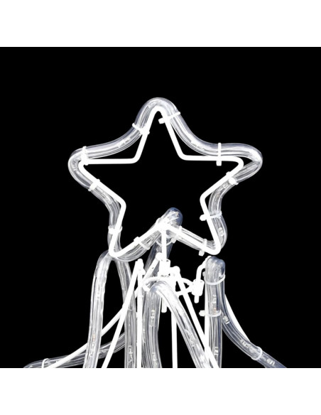 Figura Albero Natale Pieghevole LED 3pz Bianco Caldo 87x87x93cm