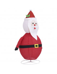 Figura Decorativa Babbo Natale con LED Tessuto Lusso 60 cm