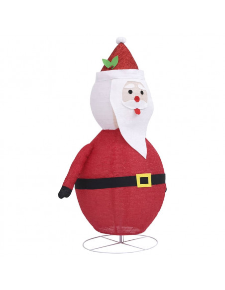 Figura Decorativa Babbo Natale con LED Tessuto Lusso 60 cm