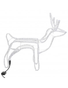 Figura Natalizia Renna Bianco Freddo 60x30x60 cm