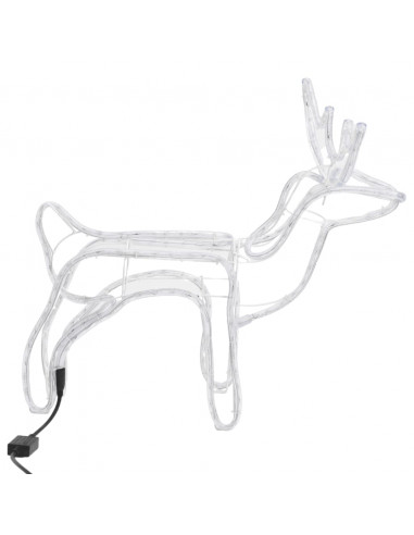 Figura Natalizia Renna Bianco Freddo 60x30x60 cm