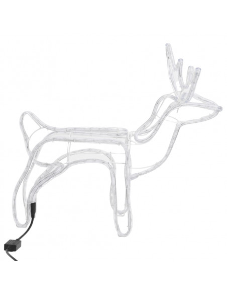 Figura Natalizia Renna Bianco Freddo 60x30x60 cm