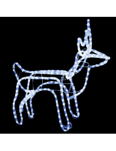 Figure Natalizie Renne 2 pz Bianco Freddo 60x30x60 cm