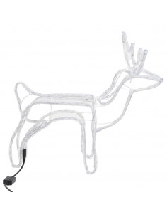 Figure Natalizie Renne Bianco Caldo 60x30x60 cm 2