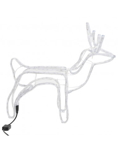 Figure Natalizie Renne Bianco Caldo 60x30x60 cm