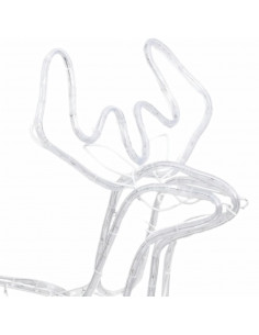 Figure Natalizie Renne Bianco Freddo 76x42x87 cm