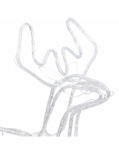 Figure Natalizie Renne Bianco Freddo 76x42x87 cm