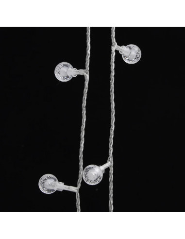 Filo di Luci Sferiche 20m 200 LED Bianco Freddo 8 Funzioni