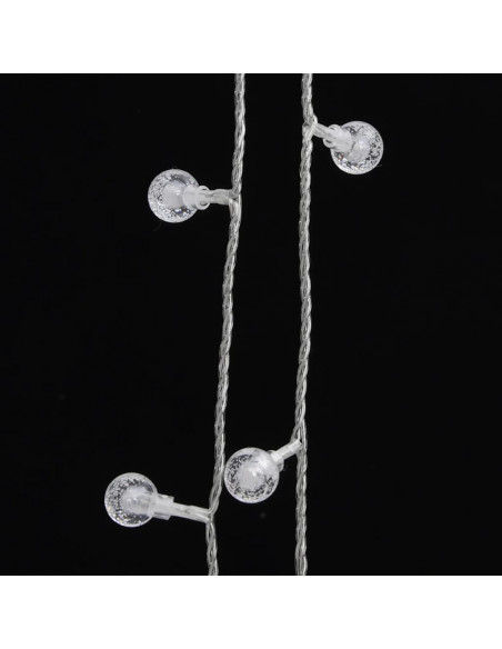 Filo di Luci Sferiche 20m 200 LED Bianco Freddo 8 Funzioni