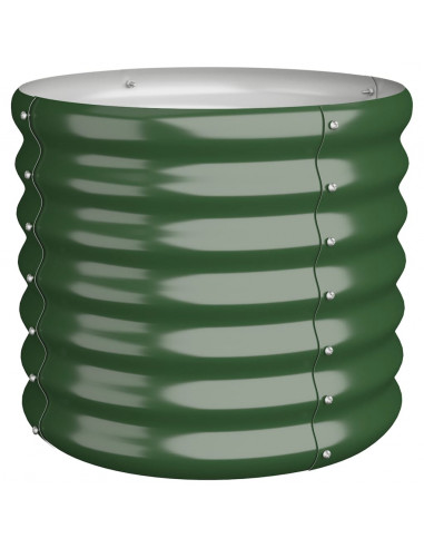 Vaso da Giardino Acciaio Verniciato a Polvere 40x40x36 cm Verde