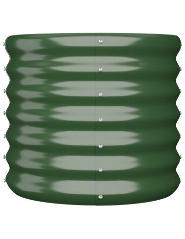 Vaso da Giardino Acciaio Verniciato a Polvere 40x40x36 cm Verde