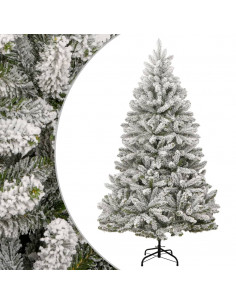Albero Natale Artificiale Incernierato con Neve Fioccata 240 cm 2