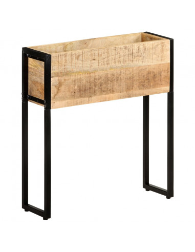 Fioriera 60x20x68 cm in Legno di Mango Grezzo