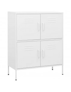 Armadietto Bianco 80x35x101,5 cm in Acciaio 2