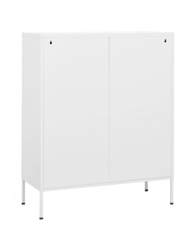 Armadietto Bianco 80x35x101,5 cm in Acciaio