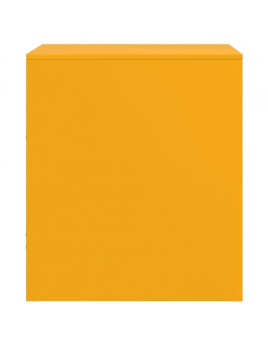 Comodino Giallo Senape 34,5x39x44 cm in Acciaio
