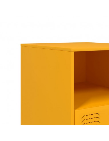 Comodino Giallo Senape 34,5x39x44 cm in Acciaio