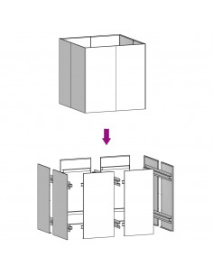 Fioriera 80x80x80 cm in Acciaio Corten 2
