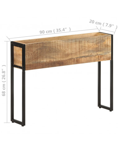 Fioriera 90x20x68 cm in Legno di Mango Grezzo