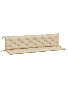 Cuscini Panca da Giardino 2pz Beige 200x50x7cm Tessuto Oxford 2