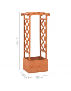 Fioriera a Traliccio con Arco 49x39x117 cm in Legno di Abete 2