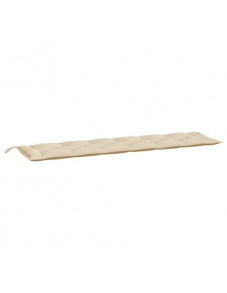 Cuscini Panca da Giardino 2pz Beige 200x50x7cm Tessuto Oxford