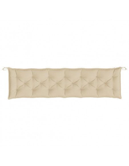 Cuscini Panca da Giardino 2pz Beige 200x50x7cm Tessuto Oxford