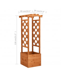 Fioriera a Traliccio con Arco 49x39x130 cm in Legno di Abete 2