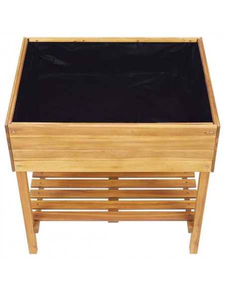 Fioriera Alta 78,5x58,5x78,5cm in Legno Massello di Acacia